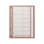 Aangepaste titel Weekly Planner Notitieblok (Linkerzijde)