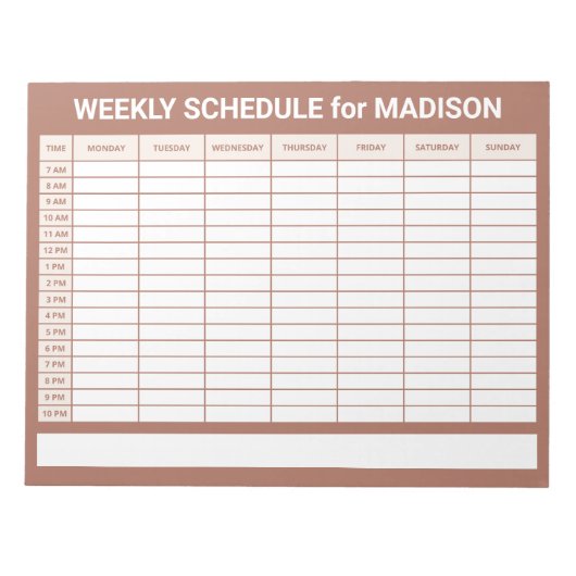 Aangepaste titel Weekly Planner Notitieblok (Voorkant)