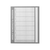 Aangepaste Titel Wekelijkse Planner Notitieblok (Linkerzijde)