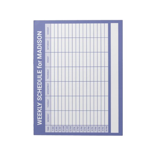 Aangepaste titel Wekelijkse planner Notitieblok (Linkerzijde)