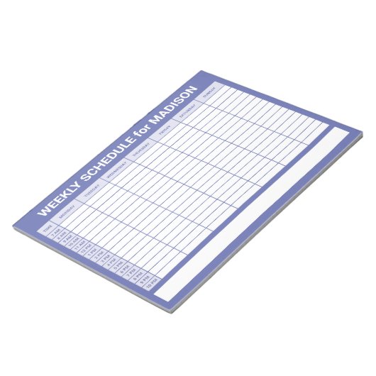 Aangepaste titel Wekelijkse planner Notitieblok (Schuin)