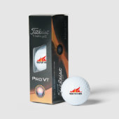 Aangepaste Titleistische golfballen met vuurvlamme (Verpakking)