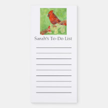 Aangepaste To-Do lijst met Red Cardinal Bird