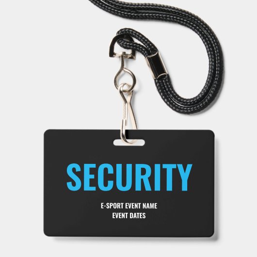 Aangepaste toegangsbadge voor beveiliging Minimali Badge (Voorzijde met lanyard)