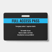 Aangepaste toegangsbadge voor beveiliging Minimali Badge (Achterkant)