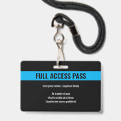 Aangepaste toegangsbadge voor beveiliging Minimali Badge (Achterkant met lanyard)