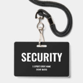 Aangepaste toegangsbadge voor beveiliging Minimali Badge (Voorzijde met lanyard)