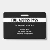 Aangepaste toegangsbadge voor beveiliging Minimali Badge (Achterkant)