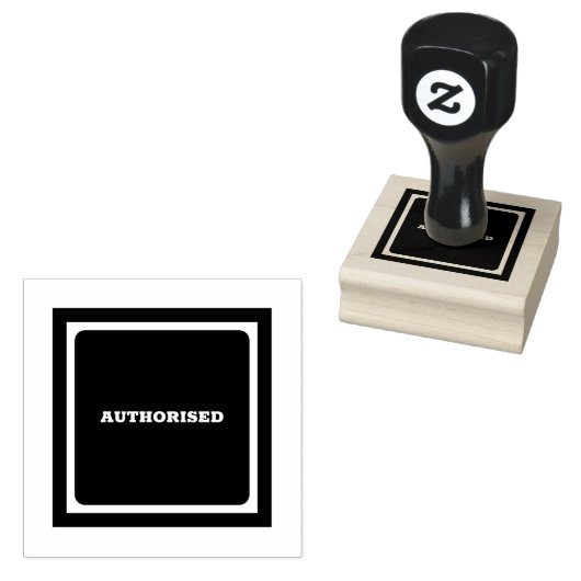 Aangepaste TOEGESTANE Tekst Elegant Stempel Ambach (Gestempeld)