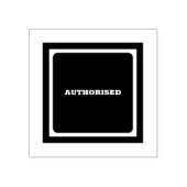Aangepaste TOEGESTANE Tekst Elegant Stempel Ambach (Afrduk)