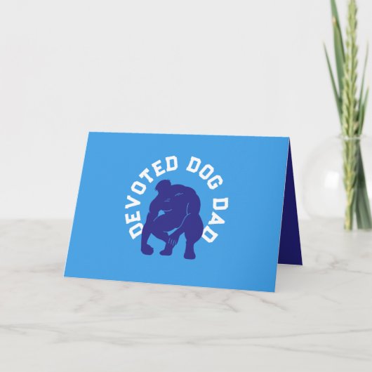 Aangepaste Toegewijde Hond Papa Seksy Poep Scheppe Kaart (Voorkant)