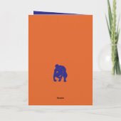 Aangepaste Toegewijde Hond Papa Seksy Poep Scheppe Kaart (Achterkant)