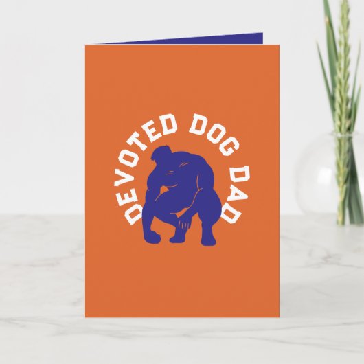 Aangepaste Toegewijde Hond Papa Seksy Poep Scheppe Kaart (Voorkant)