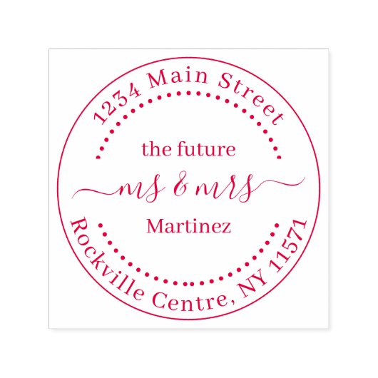 Aangepaste Toekomst de heer en mevrouw Wedding Toe Zelfinktende Stempel (Design)