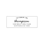Aangepaste toekomst de heer Mrs Modern Wedding Ret Zelfinktende Stempel (Design)
