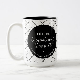 Aangepaste Toekomst OT Ergotherapeut Elegant Tweekleurige Koffiemok