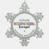 Aangepaste Toekomst van de beroepsethandelaar voor Tin Sneeuwvlok Ornament (Voorkant)