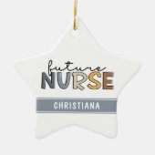 Aangepaste toekomstige verpleegsters | Giften voor Keramisch Ornament (Voorkant)