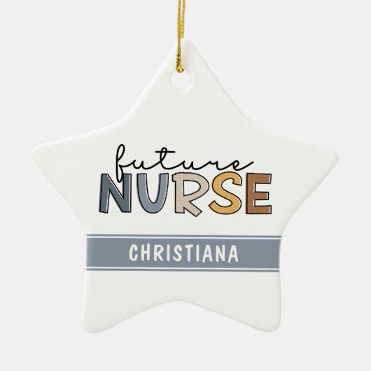 Aangepaste toekomstige verpleegsters | Giften voor Keramisch Ornament (Voorkant)