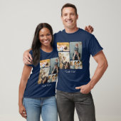 Aangepaste Toevoegen 4 Foto Collage en Tekst T-shirt (Unisex)