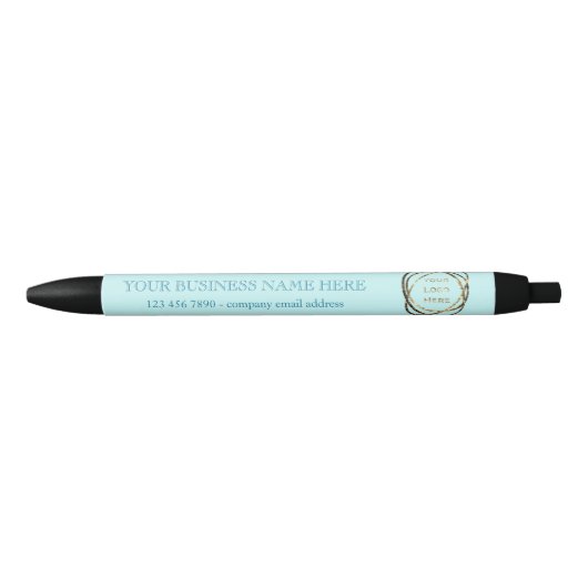 Aangepaste Toevoegen Business Logo Promotionele St Zwarte Inkt Pen (Voorkant)