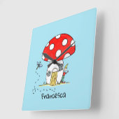 Aangepaste toiletbenodigdheden, Elf en Dragonfly Vierkante Klok (Hoek)