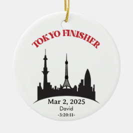 Aangepaste Tokyo Marathon Finisher, cadeau voor ha Keramisch Ornament