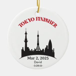 Aangepaste Tokyo Marathon Finisher, cadeau voor ha Keramisch Ornament