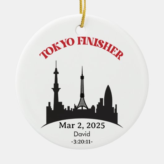 Aangepaste Tokyo Marathon Finisher, cadeau voor ha Keramisch Ornament (Voorkant)