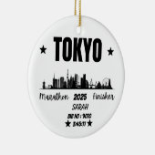 Aangepaste Tokyo Marathon Finisher Gift voor Marat Keramisch Ornament (Rechts)
