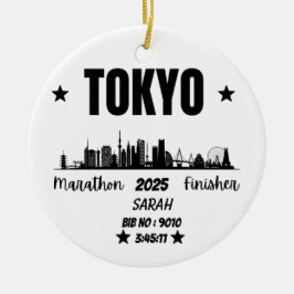 Aangepaste Tokyo Marathon Finisher Gift voor Marat Keramisch Ornament