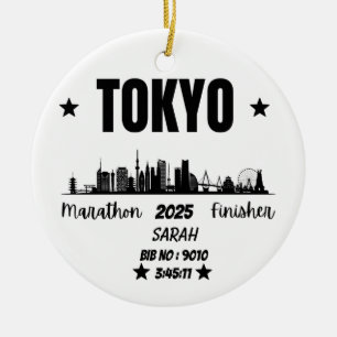Aangepaste Tokyo Marathon Finisher Gift voor Marat Keramisch Ornament
