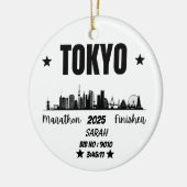 Aangepaste Tokyo Marathon Finisher Gift voor Marat Keramisch Ornament (Links)