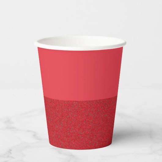 Aangepaste tomaat rode bodem-textuur cup papieren bekers (Voorkant)