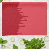 Aangepaste Tomaat Rode Drip Keuken Handdoek (Gevouwen)