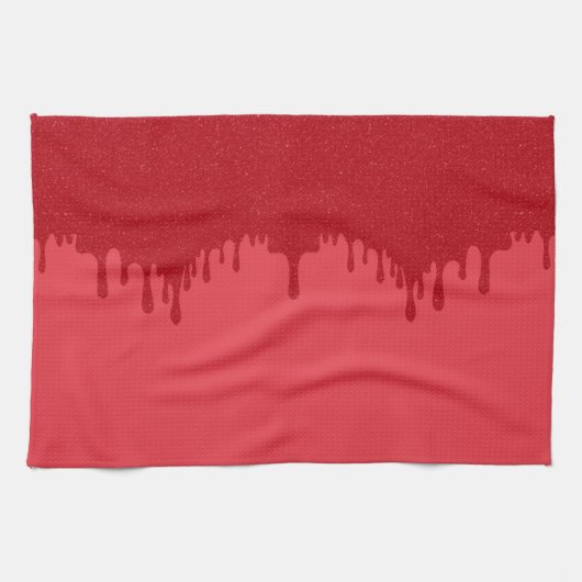 Aangepaste Tomaat Rode Drip Keuken Handdoek (Horizontaal)