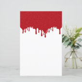 Aangepaste Tomaat Rode Druppel Top Papieren Blad (Staand voorkant)