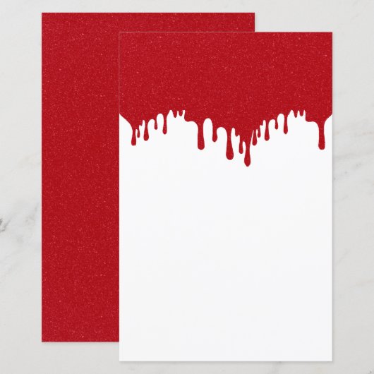 Aangepaste Tomaat Rode Druppel Top Papieren Blad (Voorkant / Achterkant)
