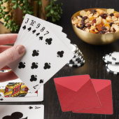 Aangepaste tomaat rode envelop-stijl speelkaarten (Insitu)