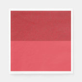 Aangepaste tomaat rode getextureerde top papieren servet (Voorkant)