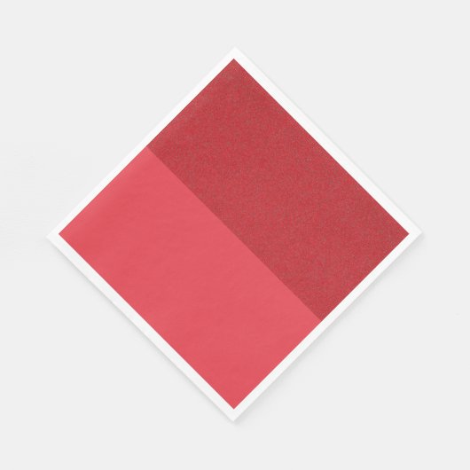 Aangepaste tomaat rode getextureerde top papieren servet (Hoek)