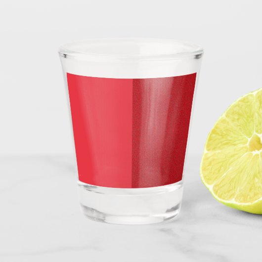 Aangepaste tomaat rode gladde + ruis tweekleurig s shot glas (Voorkant)