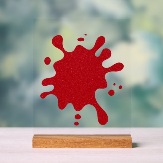 Aangepaste Tomaat Rode Glitter Acryl Splash Sign Bord (Neutraal)