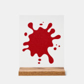 Aangepaste Tomaat Rode Glitter Acryl Splash Sign Bord (Voorkant)