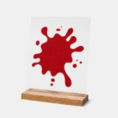 Aangepaste Tomaat Rode Glitter Acryl Splash Sign Bord (Hoek)