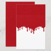 Aangepaste Tomaat Rode Glitter Druppel Papieren Bl (Voorkant / Achterkant)