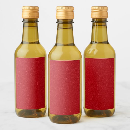 Aangepaste tomaat rode glitter look mini fles etik wijn etiket (Flessen)