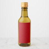 Aangepaste tomaat rode glitter look mini fles etik wijn etiket (Voorkant)