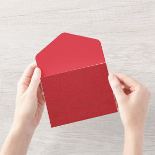 Aangepaste tomaat Rode ruis textuur bruiloft uitno All In One Uitnodiging