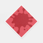 Aangepaste Tomaat Rode Splash Papier servet (Hoek)